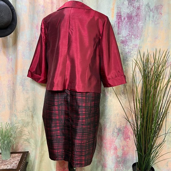 📌Dana Kay Beautiful Shiny Sleeveless Dress with 1/2 Sleeves Jacket - Picture 4 of 16